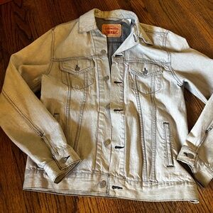 LEVI'S Premium Big E Faded Gray Denim Type 3 Trucker Jacket